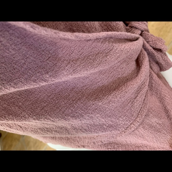 Madewell Front Tie Mauve Shirt - Picture 3 of 3